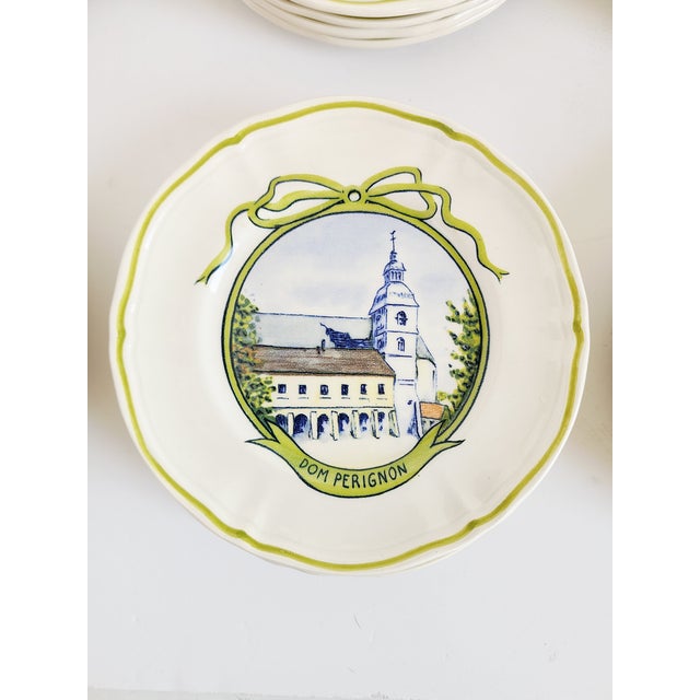 Vintage Longchamp French Country "Wine Chateau" Appetizers Plates - Set of 24 For Sale - Image 9 of 18