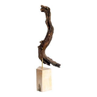 Wabisabi Organic Modern Wood Sculpture For Sale
