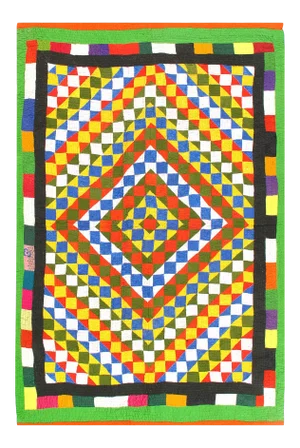 Vintage Multi Color Modern Textile Rug 4'11'' X 7'3''