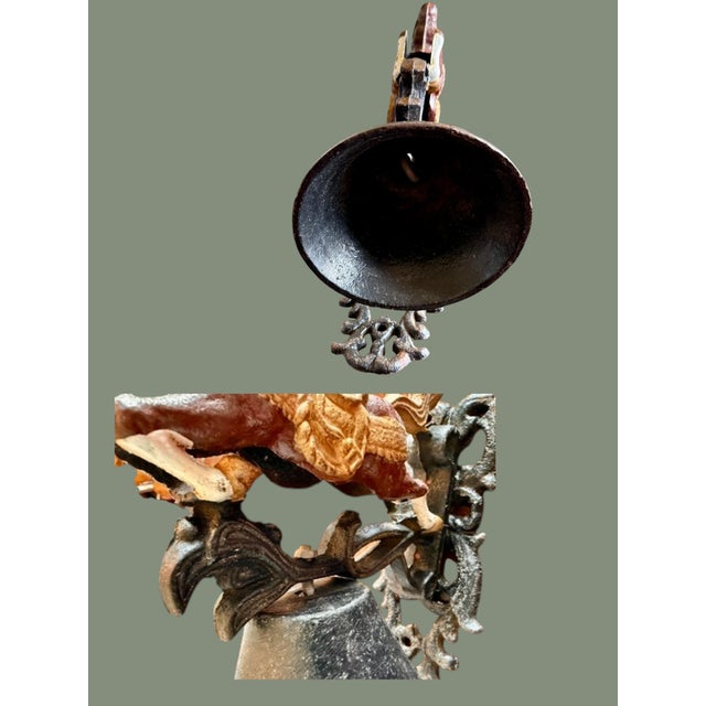 Antique Cast Iron Horse Wall Bell-Equestrian Door-Dinner Bell-Rustic-Farmhouse For Sale - Image 9 of 10