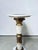 Stone Antique French Empire Bronze Ormolu White Marble Pedestals - A Pair For Sale - Image 7 of 10