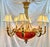 Traditional Large 1980s 12-Light Empire Style Chandelier With Alabaster Bowl For Sale - Image 3 of 12