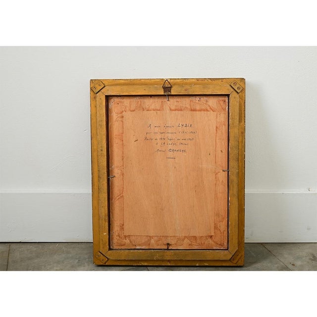 1980s French Vintage Framed Pastel Portrait For Sale - Image 5 of 8