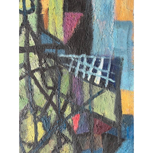 B. Pàlf, Abstract Composition, 1967, Oil on Wood For Sale - Image 7 of 12