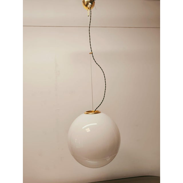 Murano Globe Sphere Suspension with Brass Frame, 1950s For Sale - Image 16 of 16