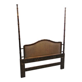 Hollywood Regency Faux Bamboo Queensize Headboard For Sale
