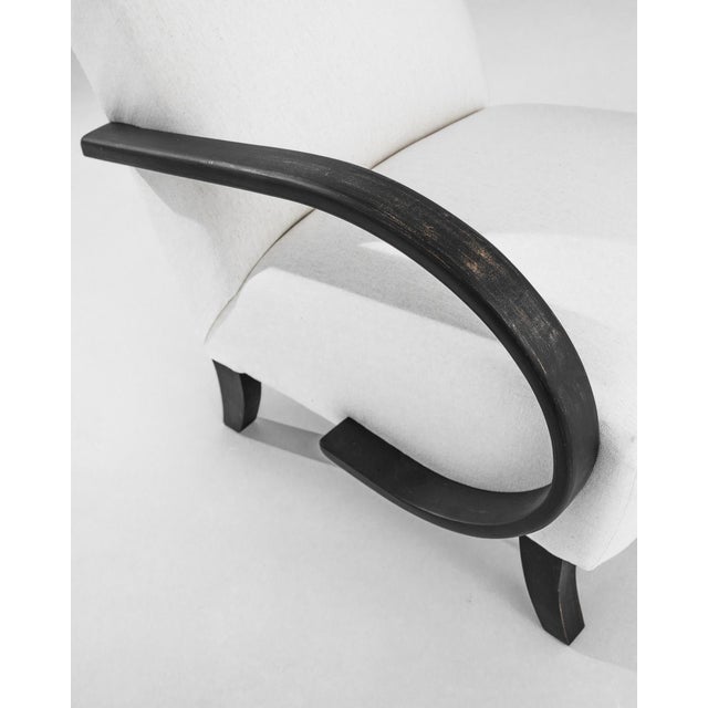 Mid-Century Modern 1930s Czech Wooden Armchair by J. Halabala For Sale - Image 3 of 5