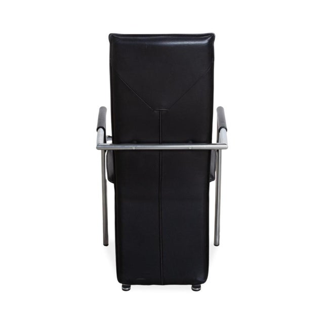 RST Chair Dining Chairs in Black Leather from Ronald Schmitt, Set of 6 For Sale - Image 9 of 12