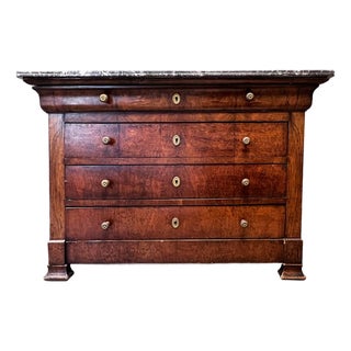Mid 19th Century Louis Philippe Commode With Marble Top For Sale