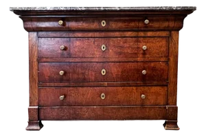 Mid 19th Century Louis Philippe Commode With Marble Top