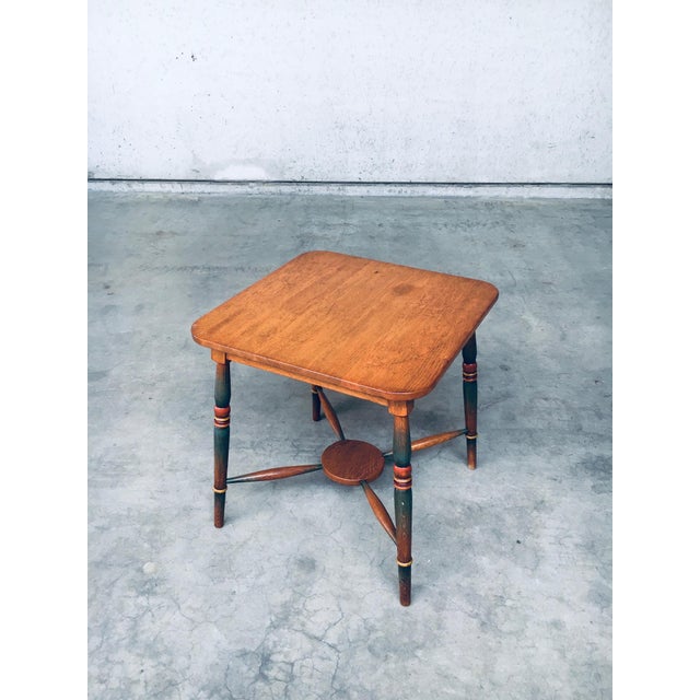Amsterdam School Painted Side Table, Netherlands, 1920s For Sale - Image 12 of 18