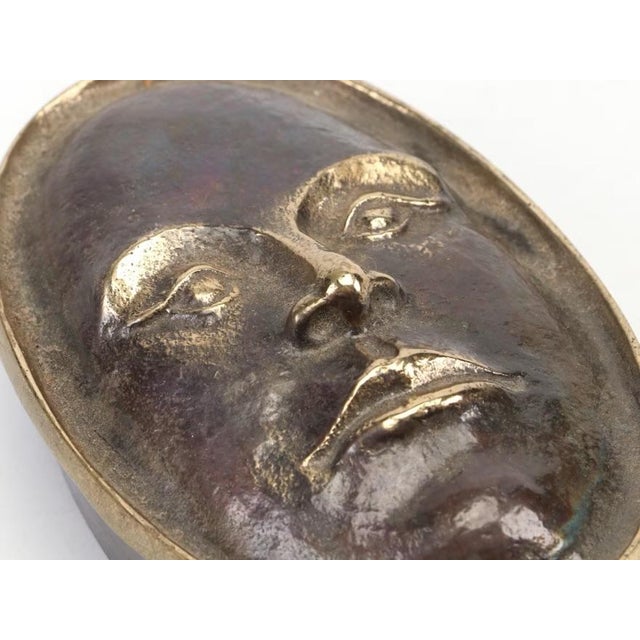 Modern Late 20th Century Nelles Studio Bronze Face-Form Box For Sale - Image 3 of 6