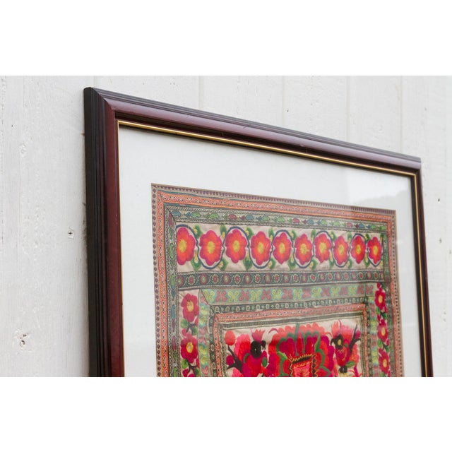 Floral Rhapsody, Antique Framed Textile For Sale In Los Angeles - Image 6 of 10