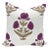 Fabdivine Thick Cotton White Handmade Block Print Floral Design Throw Pillow Cover 14x14inches - Badshah For Sale