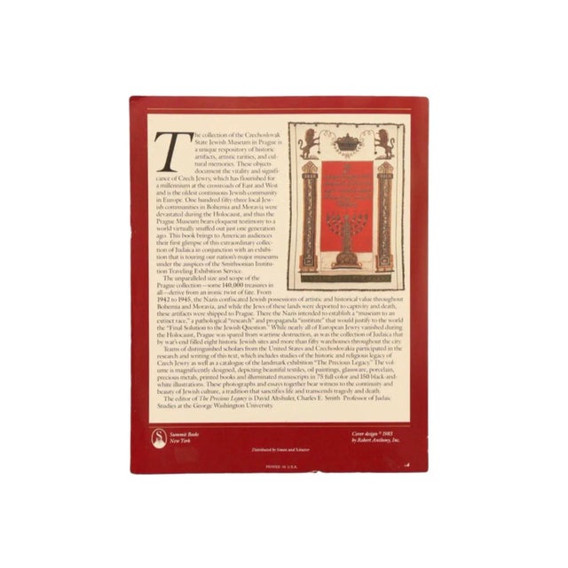 Paper The Precious Legacy, Judaic Treasures From the Czechoslovak State Collections For Sale - Image 7 of 8