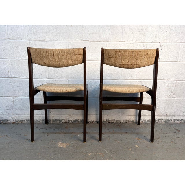 Wood Set of Six Mid-Century Modern Danish Dining Chairs Attributed to Erik Buch For Sale - Image 7 of 13