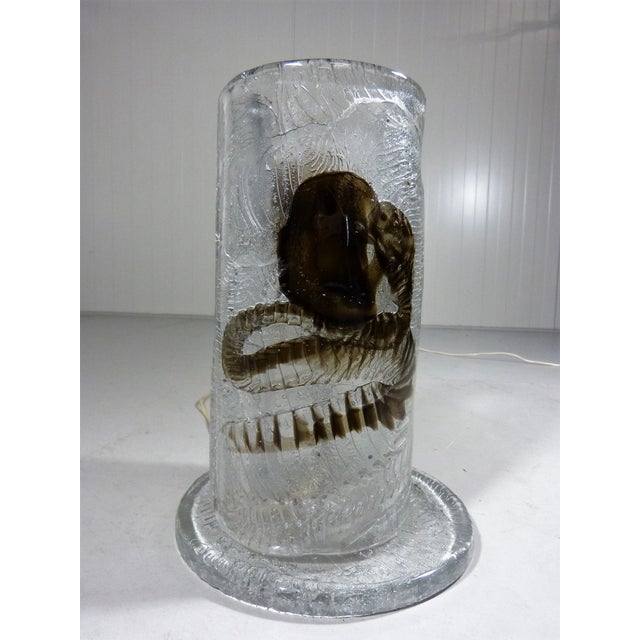 Brown Glass Table Lamp from Mazzega, Italy, 1960s For Sale - Image 8 of 18