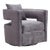 Kennedy Grey Velvet Swivel Chair For Sale