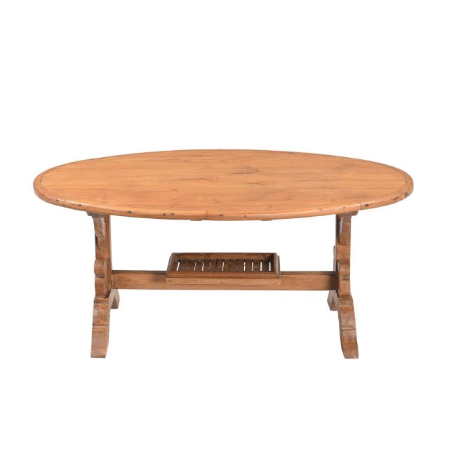 Farmhouse Vintage Indian Blonde Teak Coffee Table For Sale - Image 3 of 3