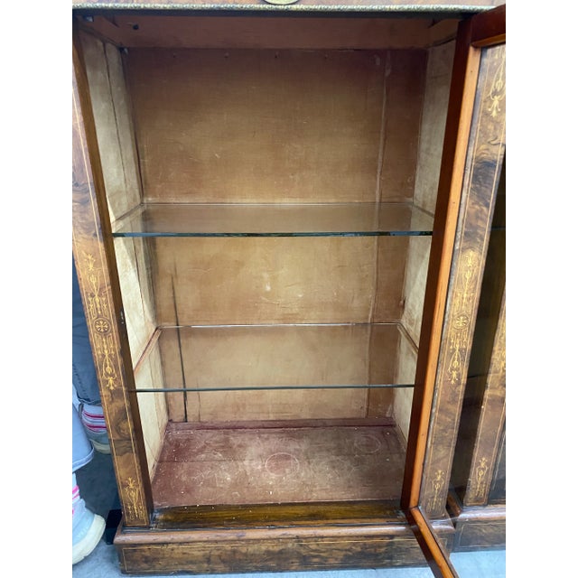 Wood Pair of Antique Display Cabinets For Sale - Image 7 of 11