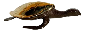 1970s Large Brass Sea Turtle Sculpture/Box