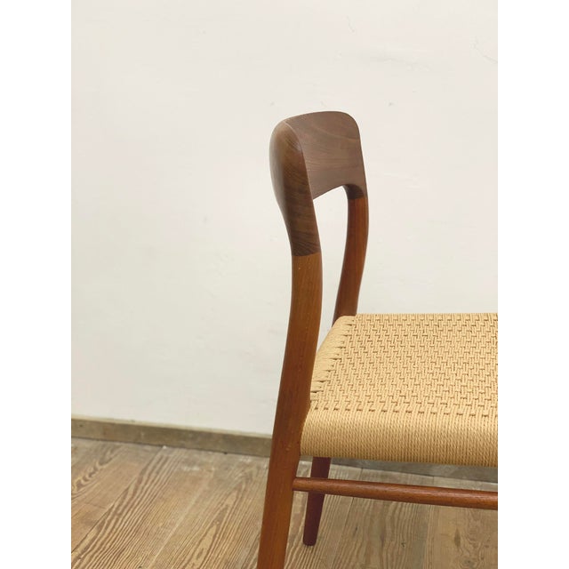 Mid-Century Danish Model 75 Chair in Teak by Niels O. Møller for J.L. Moller, 1950s For Sale - Image 14 of 17