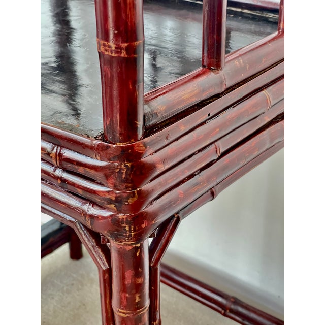 Antique Qing Dynasty Chinoiserie Fretwork Bamboo Rose Chairs a-Pair For Sale - Image 17 of 17