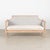 19th century Swedish Gustavian bench, crafted in pine with a highly distressed original white painted finish with gray...