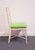 Wood Drexel / Champion International Hollywood Regency Ivory Faux Bamboo Accent Side Chair W. Lime Green Upholstered Seat 752-811 For Sale - Image 7 of 11