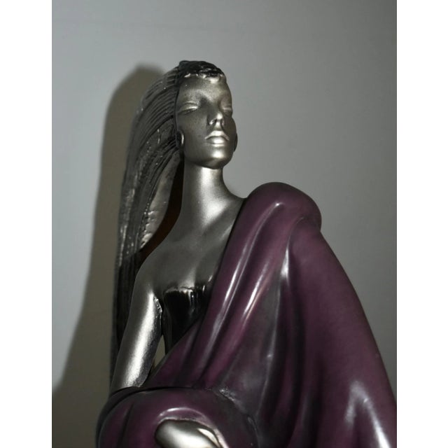 1980s Vintage Art Deco Austin/LeClere Metal Figure For Sale - Image 5 of 11