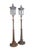 Victorian Late 19th Century Monumental Antique Wrought Iron Street Lanterns Copper & Glass Post Lights 10' - a Pair For Sale - Image 3 of 3