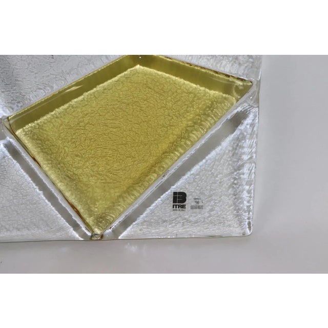 Itre Mid-Century Murano Hand Cast Glass Panel For Sale - Image 4 of 9