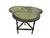 An adorable little drop leaf "clover" table in original paint. Three leafs in total in green and black paint with a center...