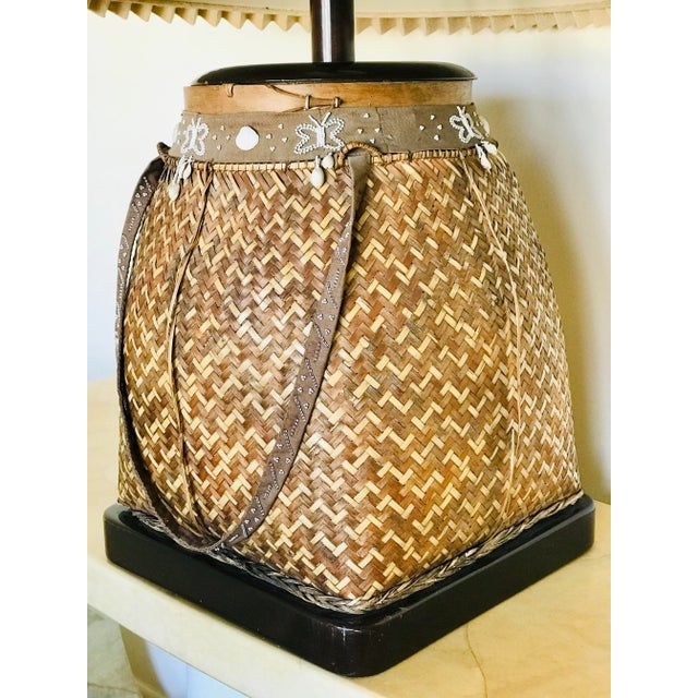 Modern 80s Steve Chase Basket Lamp For Sale - Image 3 of 13