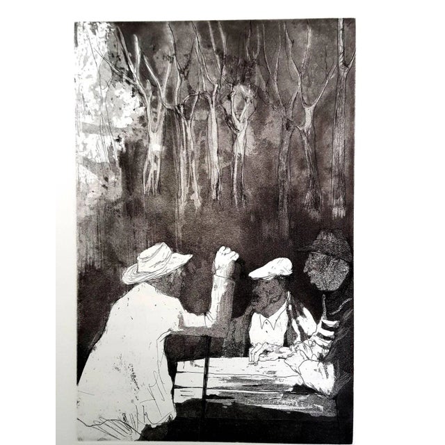 Jean Jansem - Original Etching 1974 For Sale - Image 4 of 4