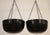 1960's Architectural Gainey Pottery Mid Century Modern Black Ceramic Hanging Swag Garden Planter Bowls - Set of 2 For Sale In Los Angeles - Image 6 of 10