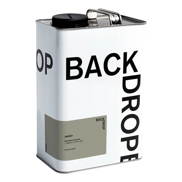 BACKDROP Standard Finish Interior Paint in Saged (Muted Olive Green) - 1 Gallon For Sale In Los Angeles - Image 6 of 6