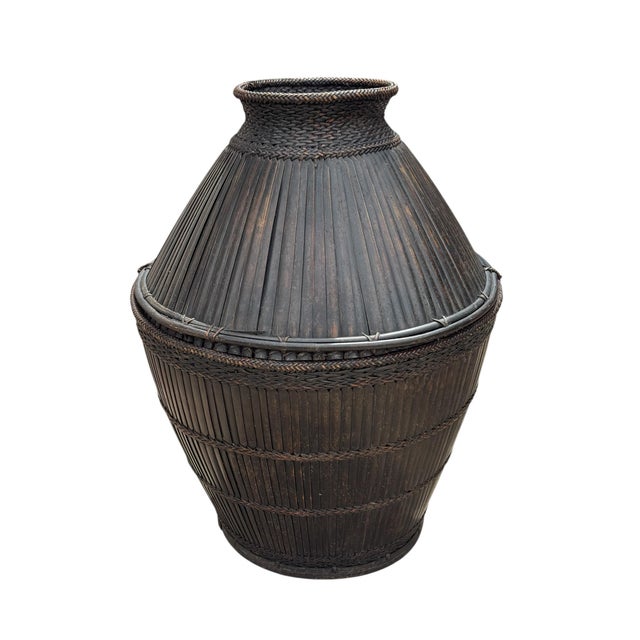 Locust storage basket (iwus) 20th century Bontoc Luzon Cordillera, Philippines Twined construction Bamboo, rattan Like...