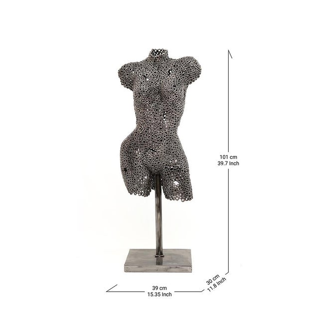 Where structure meets grace — a torso born from the language of metal. This extraordinary female torso is handcrafted with...