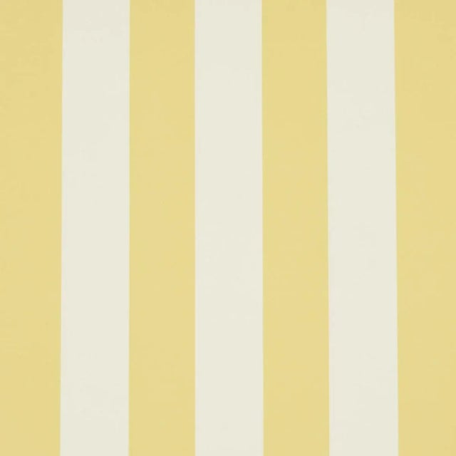 SAMPLE - Schumacher Emma Stripe Wallpaper In Yellow For Sale