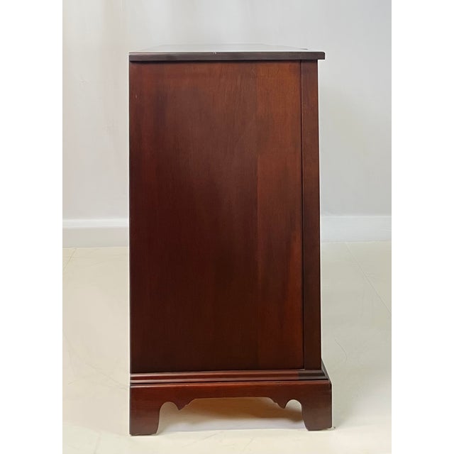 Wood Vintage Georgetown Galleries Attributed Mahogany Bowfront Buffet For Sale - Image 7 of 18