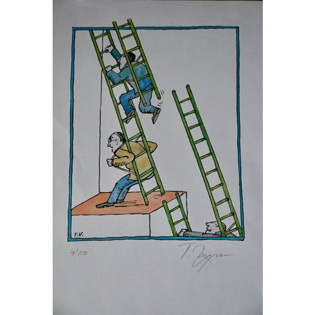 Tomy Ungerer, Social Elevator, 1974, Print For Sale - Image 4 of 5