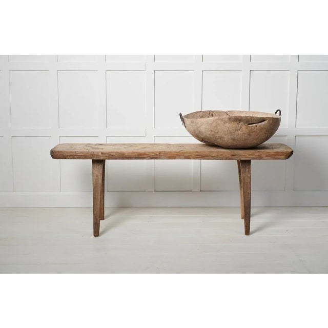 Rare genuine root bowl from northern Sweden made during the first few years of the 19th century, around 1810 to 1820. The...