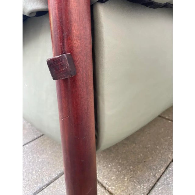 New Edelman leather, wood retains original finish with normal wear, scratches, dings, etc. Description: Beautiful, rare...