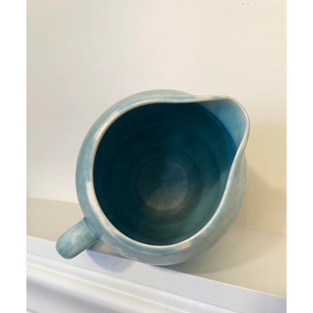 Blue English Traditional Splatterware Blue Pitcher by Arthur Wood For Sale - Image 8 of 8