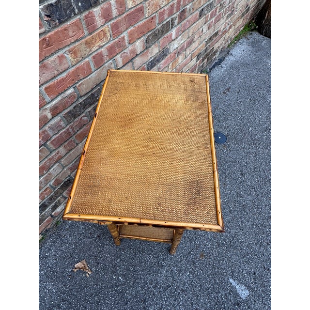 Late 19th Century 19th Century English Bamboo Side Table For Sale - Image 5 of 10