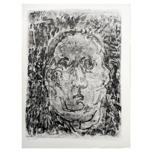 André Cottavoz, Self-Portrait, 1961, Lithograph For Sale