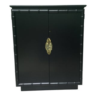 Faux Bamboo Bar Cabinet For Sale