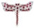Natural 20 Ct Burma Ruby & 10 Ct Diamond Butterfly 18 Kt White Gold Pin/Brooch For Sale