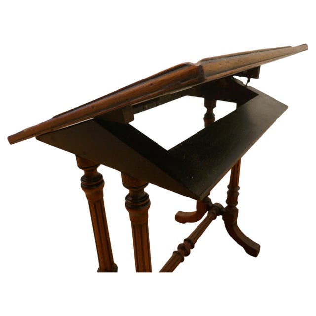 Victorian Adjustable Reading Stand in Walnut, 1850 For Sale